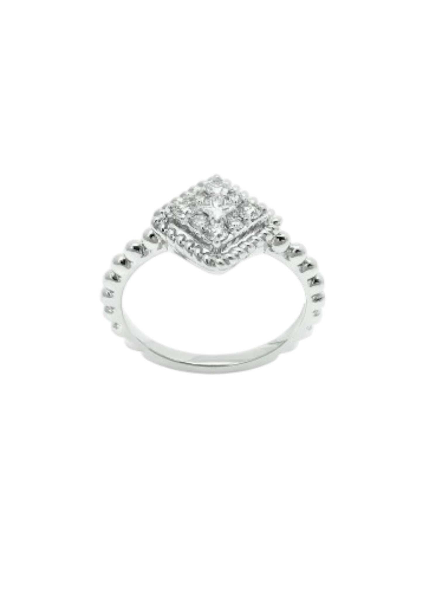 925 Sterling Silver Light Weight Platinum Engagement Ring For Women By Kesardeep Impex